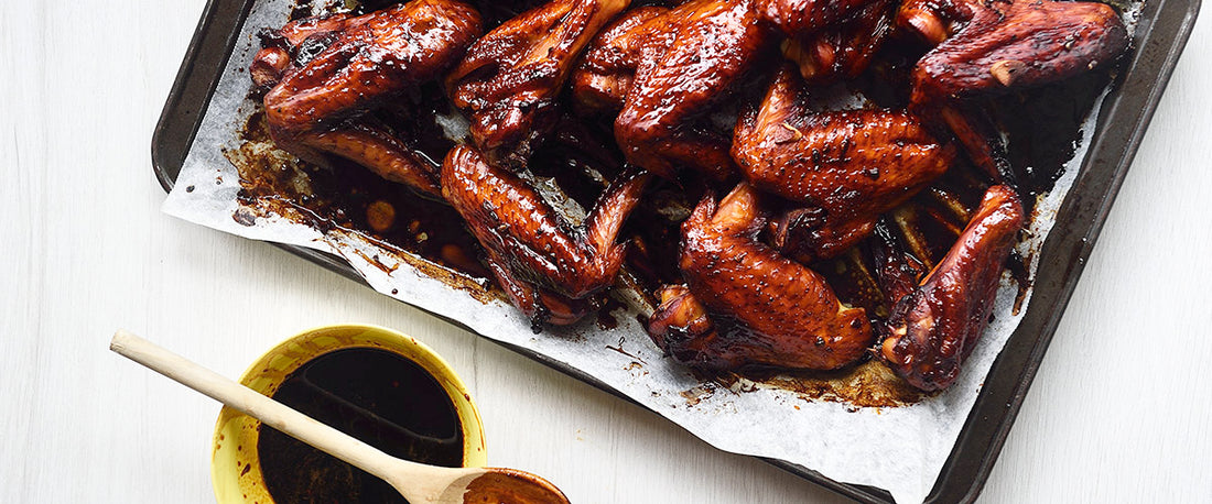 Sticky Chicken Wings With Rice