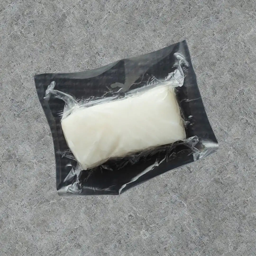 Patagonian toothfish (Chilean sea bass) fillet, cooked.