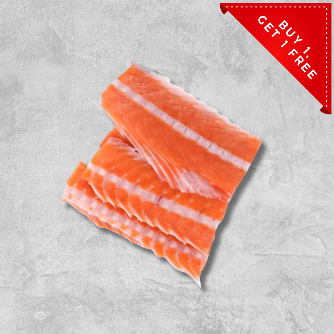 **FRESH FROZEN ** Canadian Chinook King Salmon Bones (500g+/-)