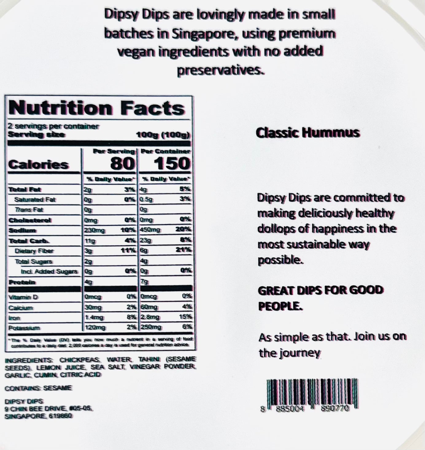 Hummus Plain 200g
