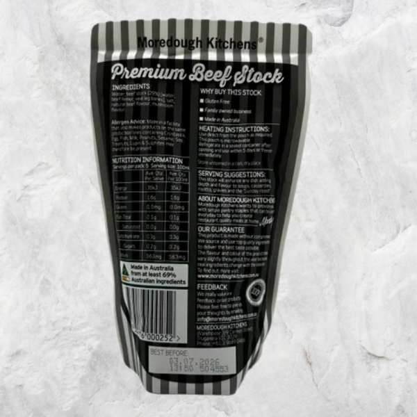 Moredough Kitchens Premium Beef Stock (Gluten Free) 500ml