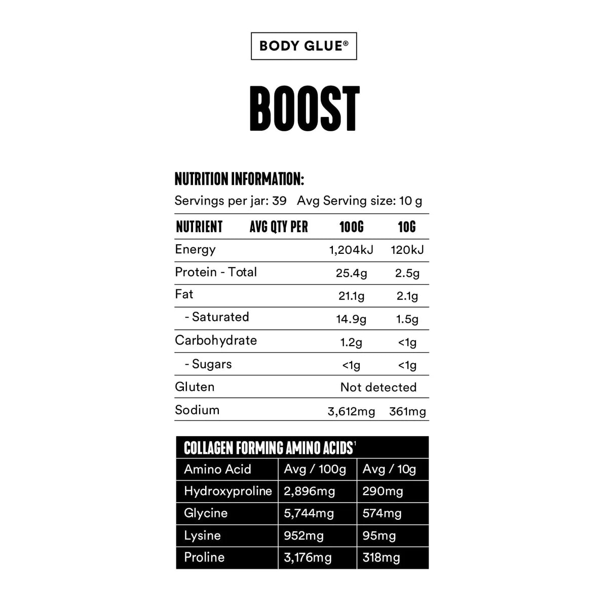 Bone Broth Body Glue BOOST - Easy To Drink! 390gm Jar