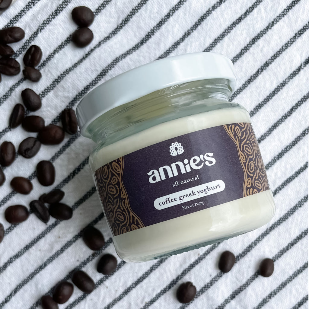 Single Serve Coffee Greek Yoghurt 120g Annie's All Natural