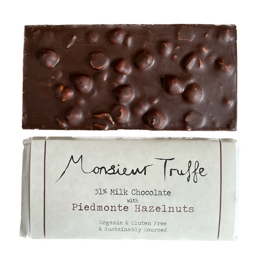 Monsieur Truffe Chocolate - Milk 51% Hazelnut Bar 100g