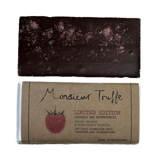 Monsieur Truffe Chocolate - Dark 58% Licorice & Raspberry (Limited Edition)