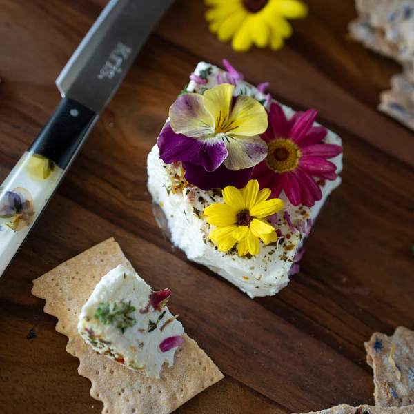 Monet Flower Goats Cheese 120g - Woodside Cheese Wrights