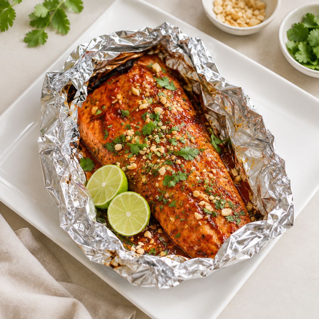 Asian Salmon in Foil