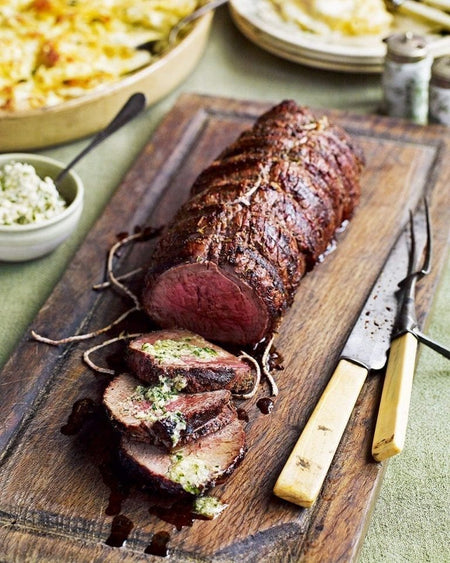 Barbequed Fillet of Beef with Horseradish Butter