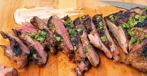 Yogurt Mint Marinated Butterflied Leg Of Lamb