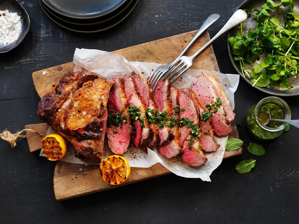 Butterflied Lamb Leg with Rosemary & Garlic