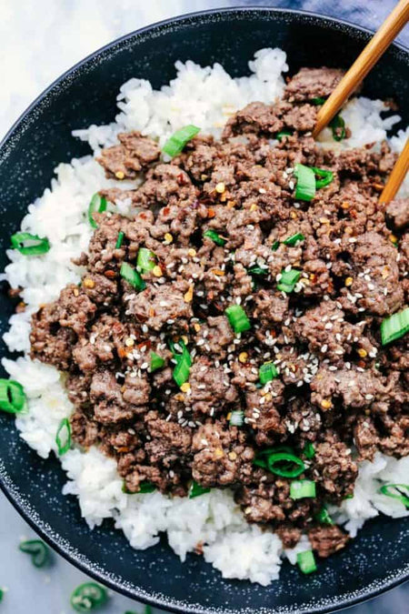 Korean Minced Beef and Rice Bowls