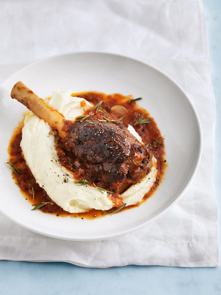 Rosemary & Thyme Braised Lamb Shanks - Adapted from Donna Hay