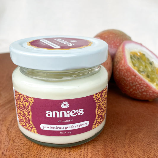 Passionfruit Single Serve 120 Greek Yoghurt (120gm) x 2 -  Annie's All Natural