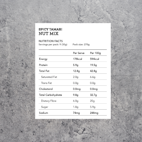 Gluten Free Vegan Premium Nut Mix - Tamari Spiced - The Whole Kitchen