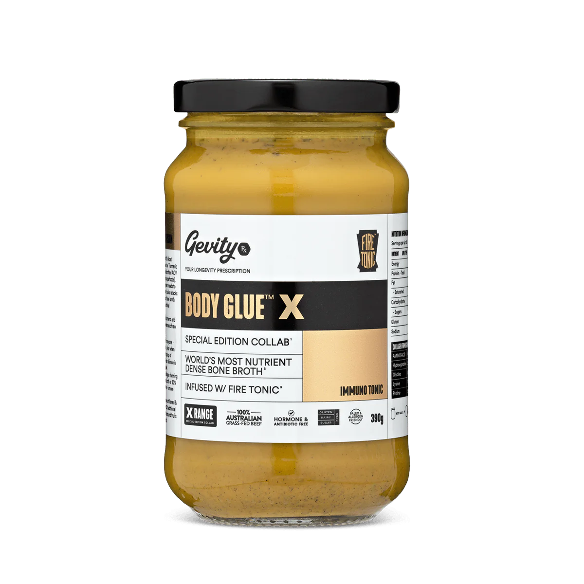 Bone Broth Body Glue X: IMMUNO TONIC - Easy To Drink! 390gm Jar