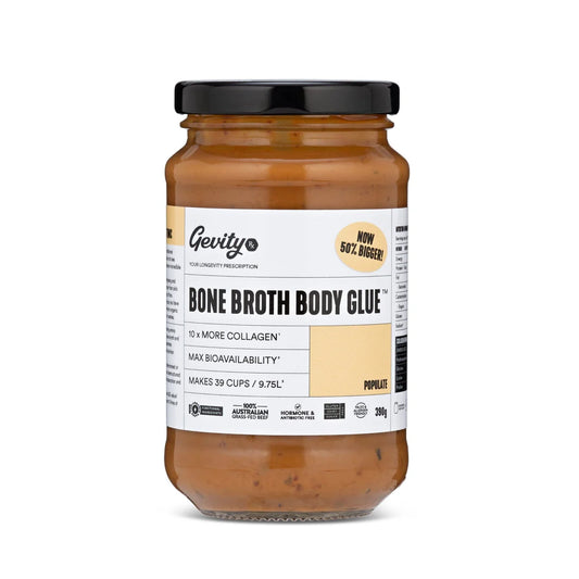 Bone Broth Body Glue POPULATE - Easy To Drink! 390gm Jar