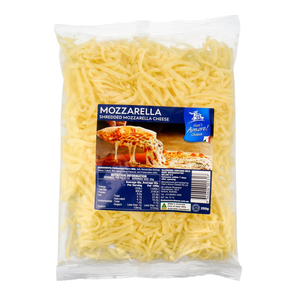 Shredded Mozzarella 250g - That's Amore Cheese