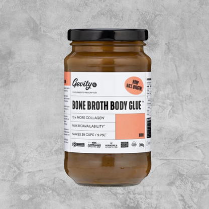 Bone Broth Body Glue BURN - Easy To Drink! 390gm Jar