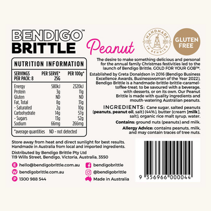 Peanut Brittle 200gm -  Bendigo Brittle Company