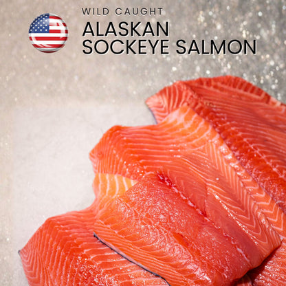 Wild Line Caught Alaskan Sockeye Salmon (IQFrozen) +/-160-170gm