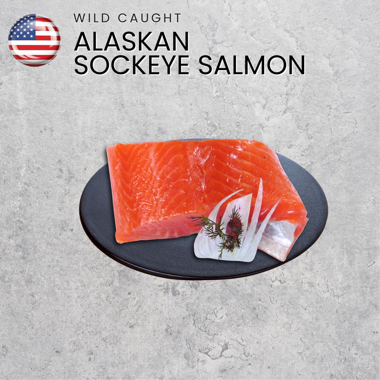 Wild Line Caught Alaskan Sockeye Salmon (IQFrozen) +/-160-170gm