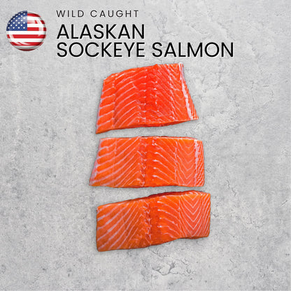 Wild Line Caught Alaskan Sockeye Salmon (IQFrozen) +/-160-170gm
