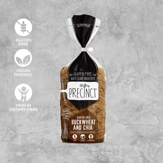 PROMO 1-FOR 1 - Gluten Free Buckwheat & Chia Bread 600g - GF Precinct, Australia (FROZEN)