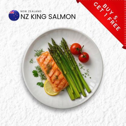 (Buy 5 Get 1) NZ King Salmon Skin Off Single Portion 180g (IQF FROZEN)