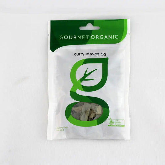 Curry Leaf spice packet on a white background.