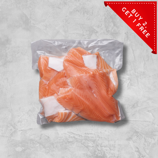 IQF Canadian Chinook King Salmon Offcuts (500g+/-)