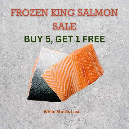 **FROZEN FROM FRESH** NZ King Salmon Skin On Single Portion 180g