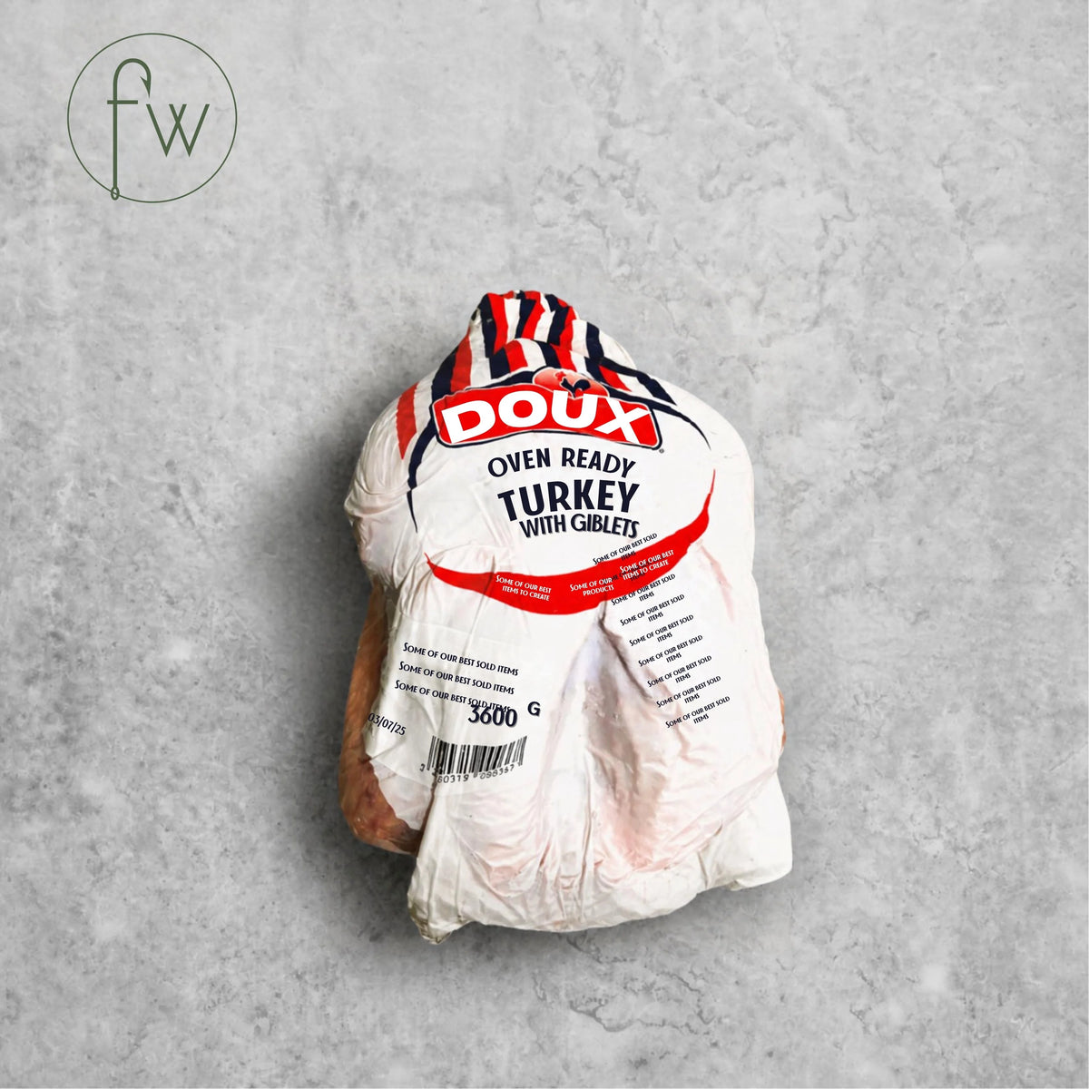 Whole French Turkey (unbrined) approx 3.5 - 4kg