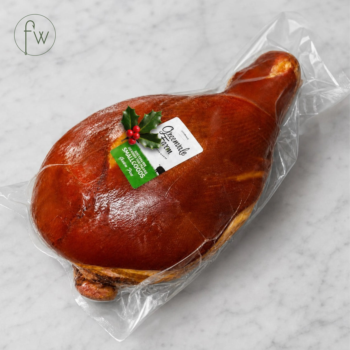 Greenvale Free Range Whole Leg of Bone-In Gammon Ham (9-10kg)