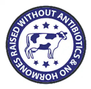 Hormone and Antibiotic Free certification icon.