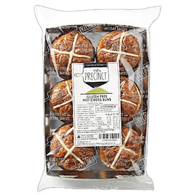 Gluten Free Hot Cross Buns (Pkt of 6) 500g - GF Precinct, Australia (FROZEN)