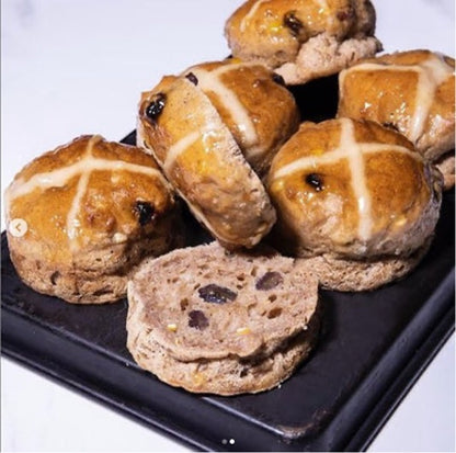 Gluten Free Hot Cross Buns (Pkt of 6) 500g - GF Precinct, Australia (FROZEN)