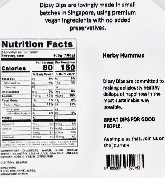 Hummus with Fresh Herbs 200g