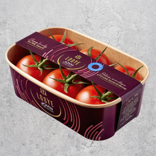 Packaged honing tomatoes in a Joyn Honing packaging
