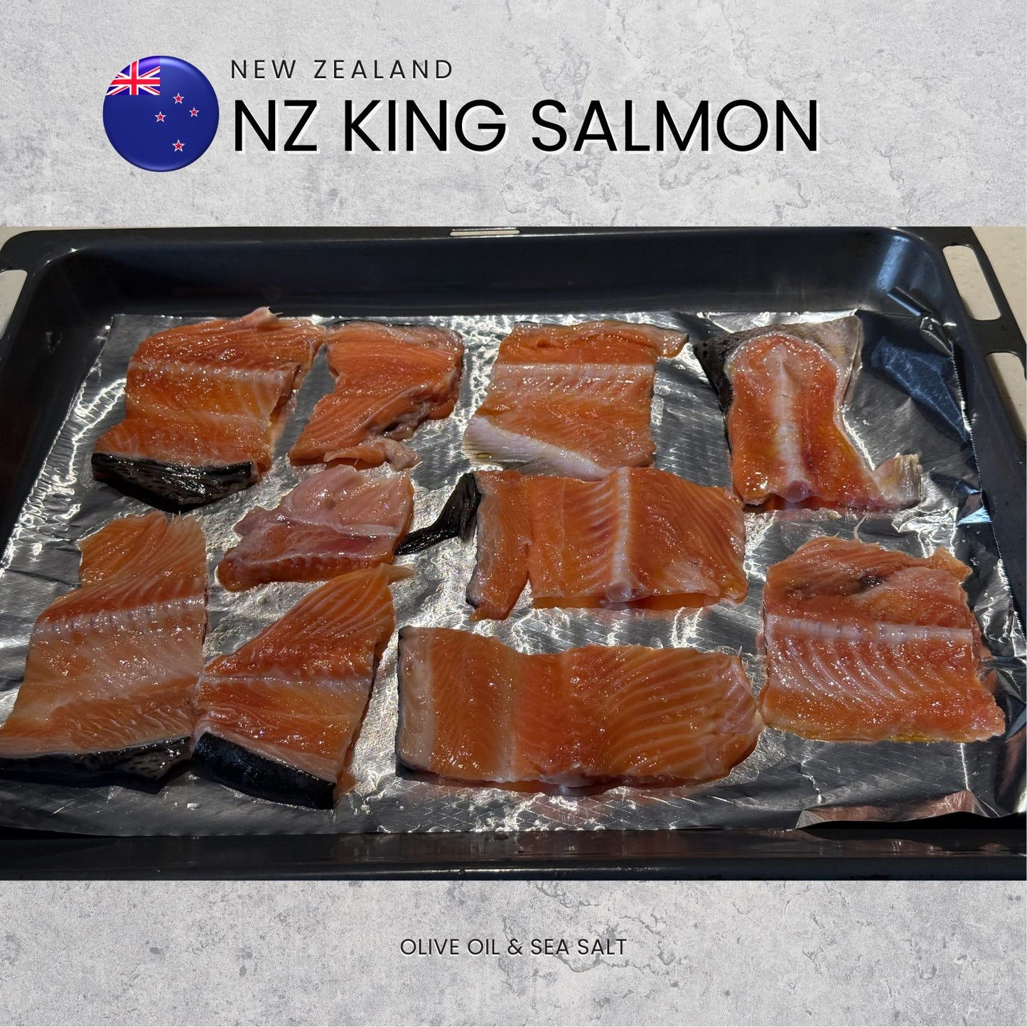 NZ King Salmon Bones (500g+/-) (Individually Quick Frozen)