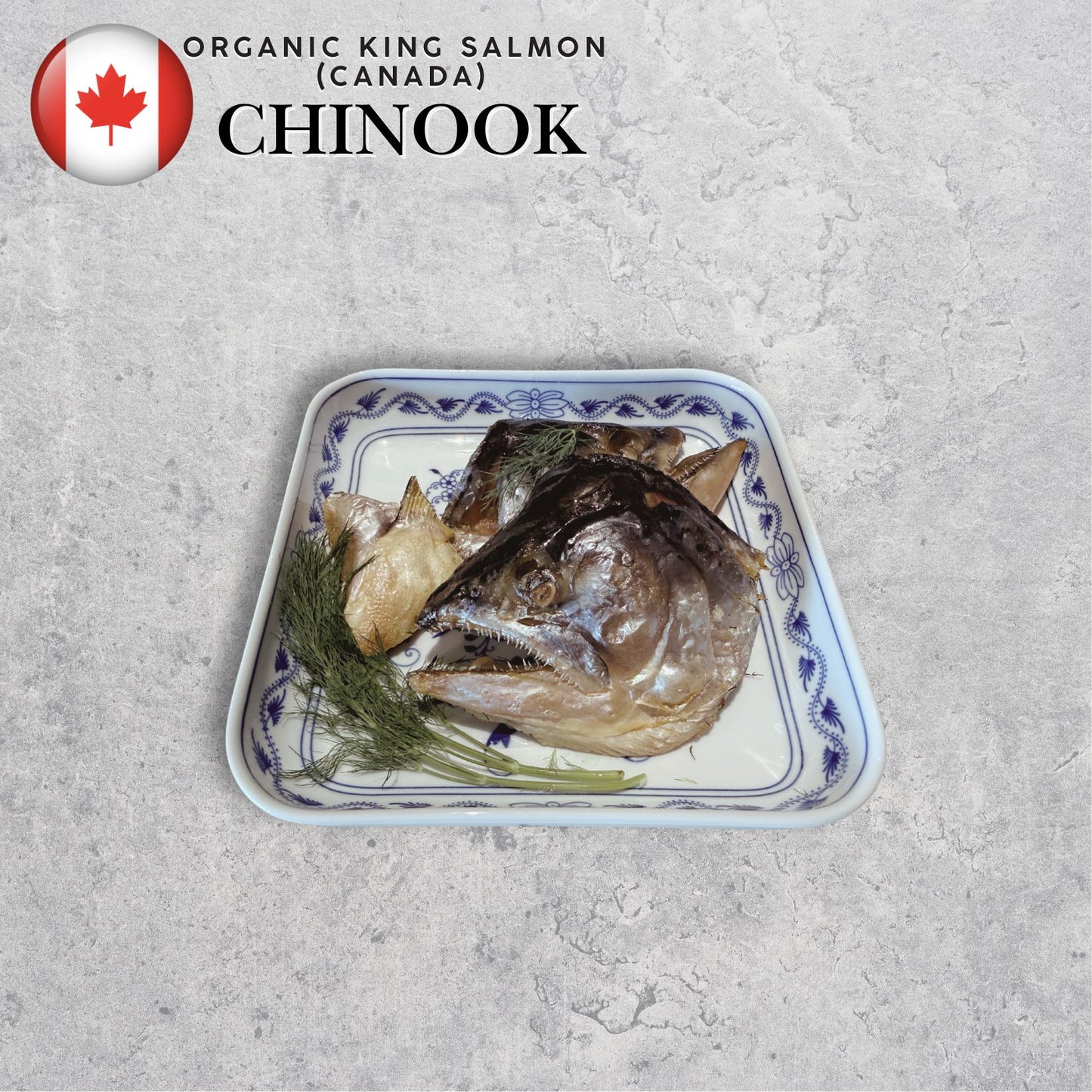 Canadian Chinook King Salmon Heads (500+/- per Pack) (Frozen)
