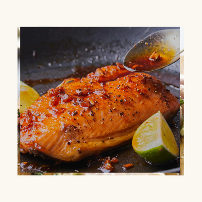 Marinated NZ King Salmon - (ingredients incl soy sauce, garlic, ginger)