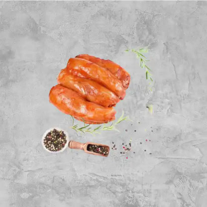 Marinated certified organic chicken breasts close-up.