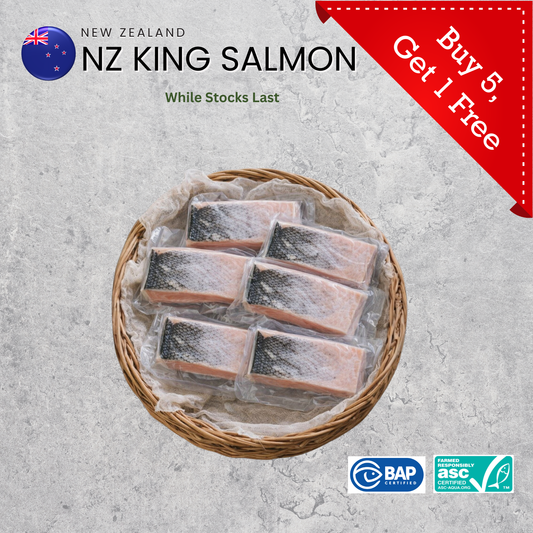 **FROZEN FROM FRESH** NZ King Salmon Skin On Single Portion 180g