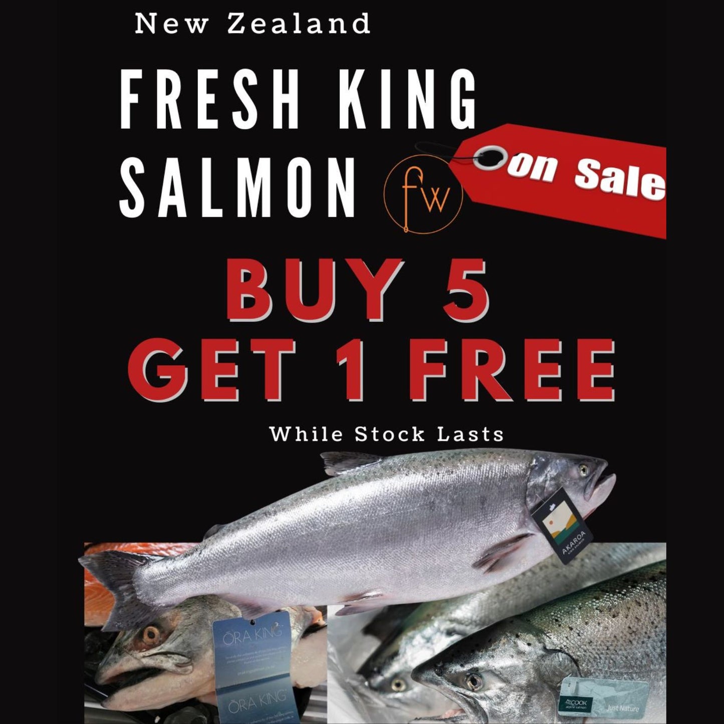 Chilled NZ King Salmon Skin Off Single Portion 180g (PROMO)