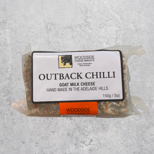 Outback Chilli Goats Chevre 150g - Woodside Cheese Wrights, Adelaide