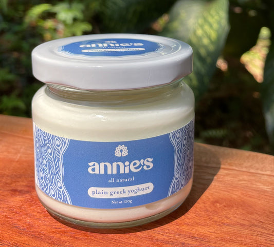 Plain Greek Yoghurt Single Serve (120gm) x 2 -  Annie's All Natural