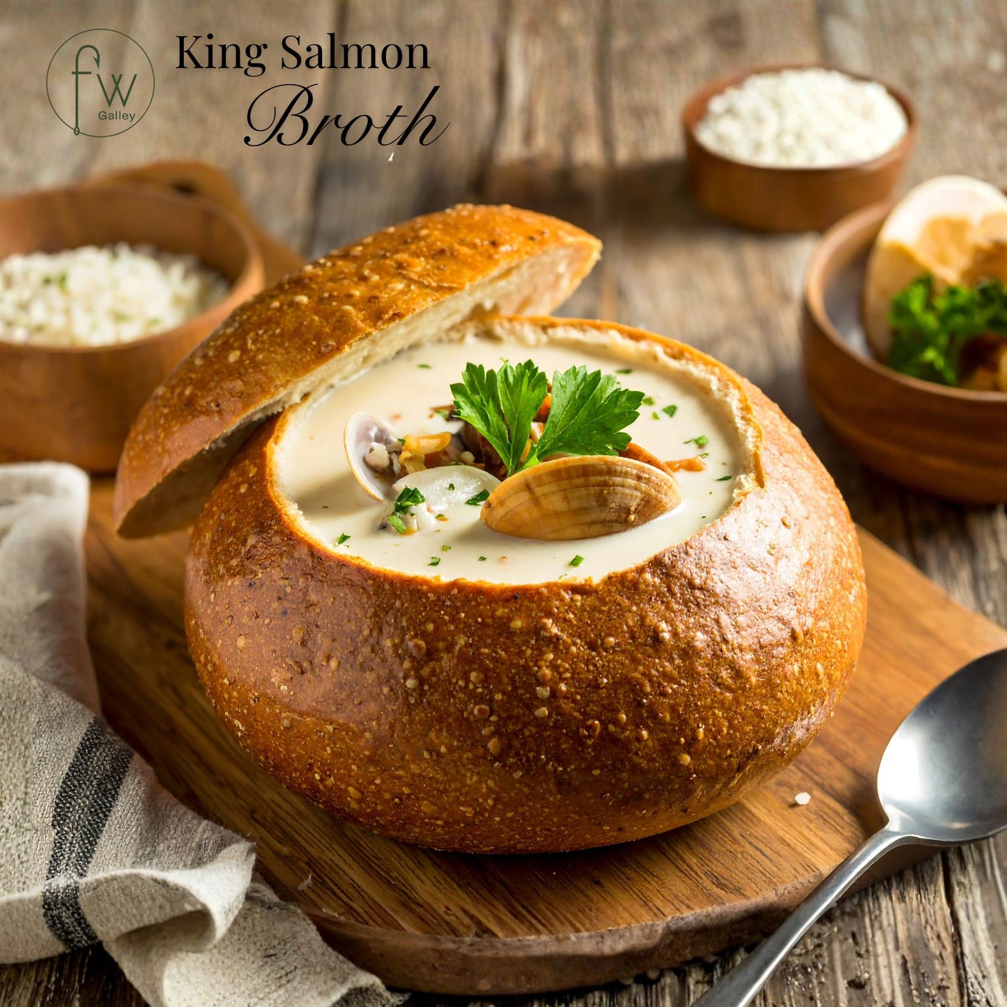 Slow Cooked King Salmon Broth