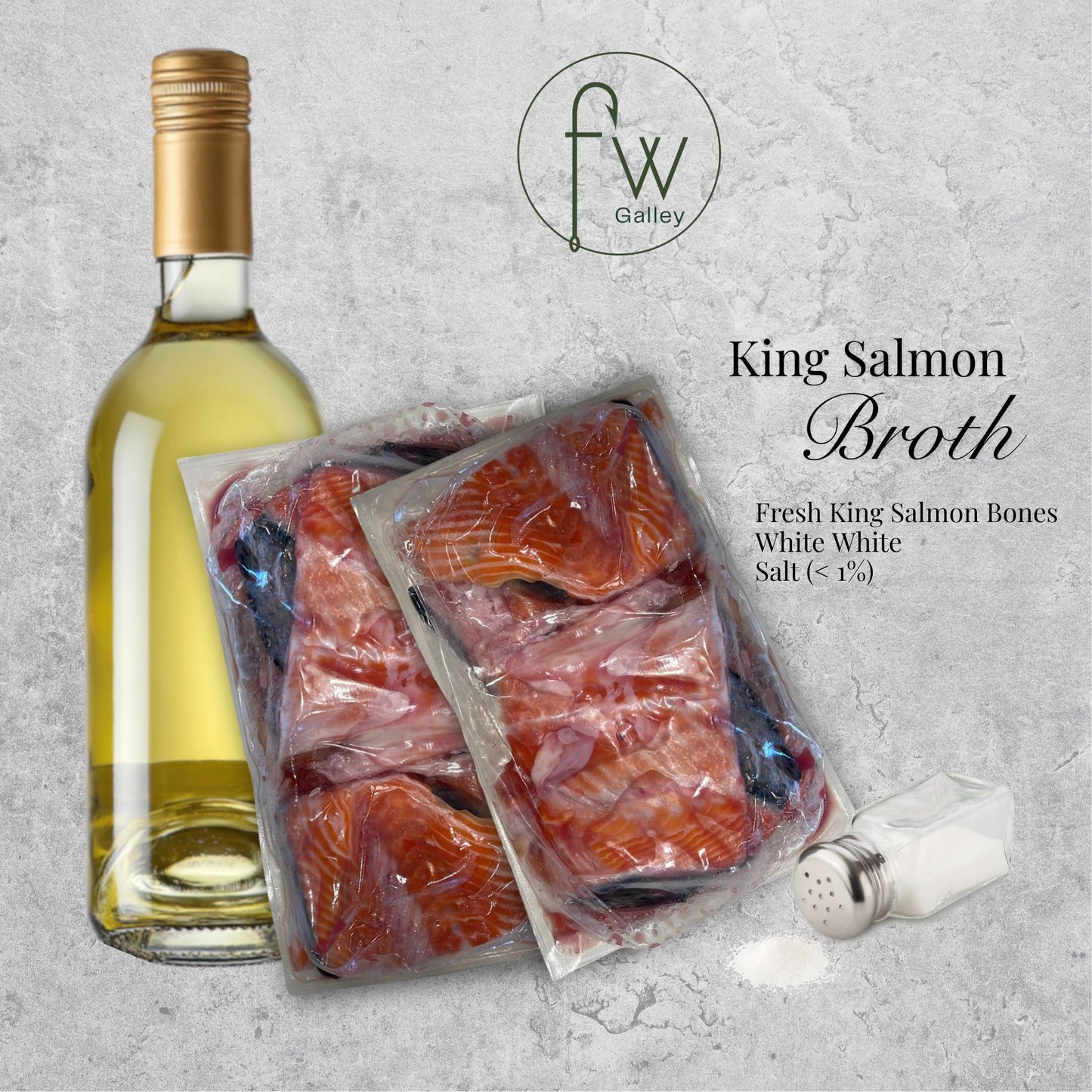 Slow Cooked King Salmon Broth