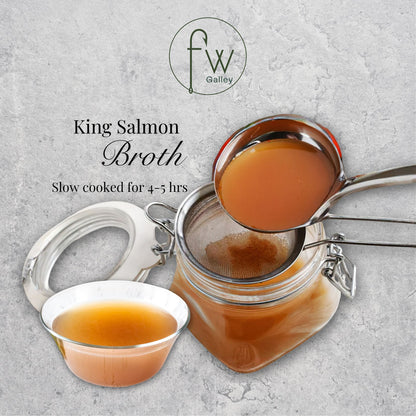 Slow Cooked King Salmon Broth