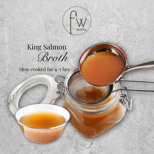 Slow Cooked King Salmon Broth - The Fishwives Galley